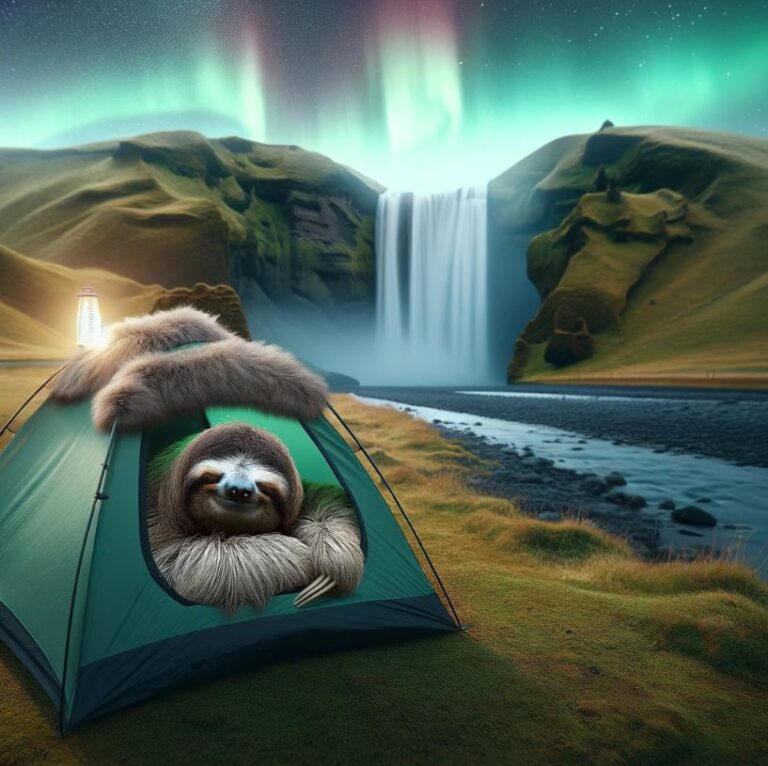 islandia spanie pod namiotem